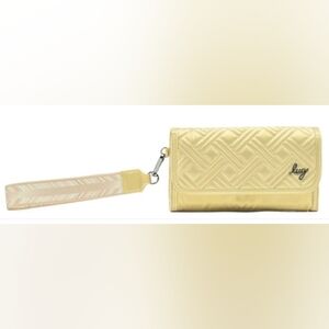 LUG Stroll RFID Wristlet Wallet - Metallic Gold